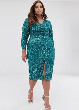 Сукня з пацєтками великого розміру батал size plus