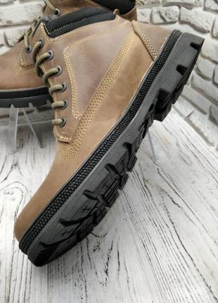 Мужская кожаная обувь мужские зимние ботинки timberland коричневый4 фото