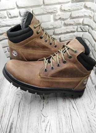 Мужская кожаная обувь мужские зимние ботинки timberland коричневый1 фото