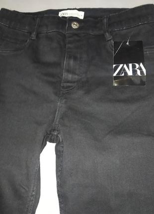 Джинсы черные zara стрейчевые1 фото