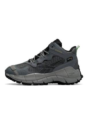 Зимние мужские кроссовки reebok zig kinetica &lt;unk&gt; edge gray fur ❄️