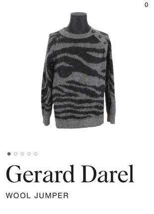 Gerard darel, кофта тепла в составе альпака, мохер. кофта имталия. стиль- пуловер2 фото