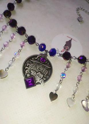 Gothic necklace witch with cat 10