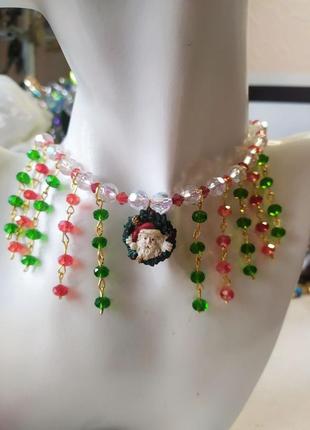 "ho ho ho" christmas necklace ❣️💚
