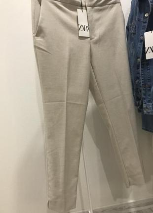 Zara песочные брюки