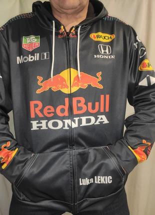 Стильна спорт легка фірмова толстовка пайта реглан кофта авто red bull.honda.2 хл.