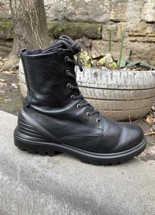 Зимние кожаные ботинки ecco gore-tex 37 р