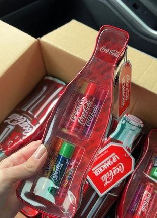 Подарочный набор бальзамов для губ coca-cola lip smacker