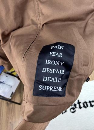 Стеганая куртка supreme the crow brown6 фото