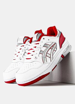 Женские кроссовки asics ex89 red &lt;unk&gt; акс &lt;unk&gt; женская обувь &lt;unk&gt; белые &lt;unk&gt; красные &lt;unk&gt; натуральная кожа&lt;unk&gt;