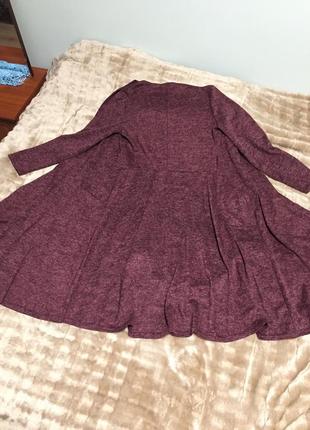 Плаття на запах, бордового кольору2 фото