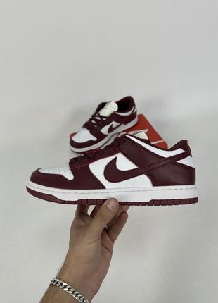Кроссовки nike dunk low “bordeaux” off-white2 фото