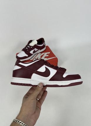 Кроссовки nike dunk low “bordeaux” off-white6 фото