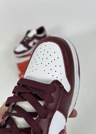 Кроссовки nike dunk low “bordeaux” off-white5 фото