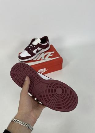 Кроссовки nike dunk low “bordeaux” off-white7 фото