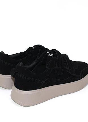 Кроссовки 112164 замшевые, слипоны из натуральной замши, мокасины спортивные