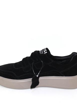 Кроссовки 112164 замшевые, слипоны из натуральной замши, мокасины спортивные