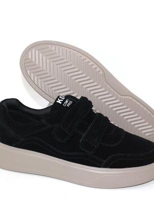 Кроссовки 112164 замшевые, слипоны из натуральной замши, мокасины спортивные