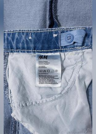 Джинсы широкие с высокой посадкой hennes and mauritz handm denim jeans3 фото