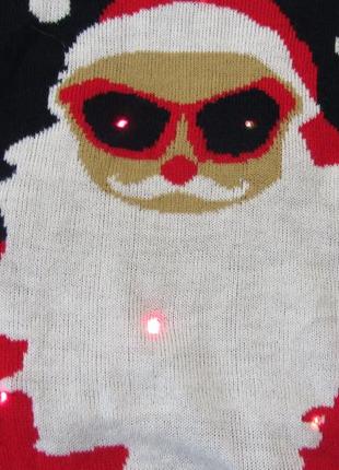 Новогодний свитер с огоньками размер l/xl4 фото