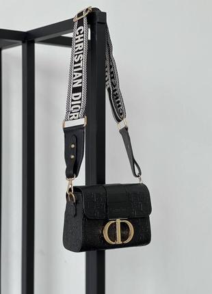 Жіноча сумочка cristian dior montaigne black leather3 фото