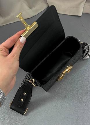 Жіноча сумочка cristian dior montaigne black leather7 фото