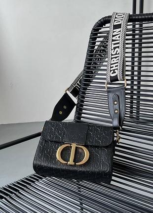 Женская сумочка cristian dior montaigne black leather