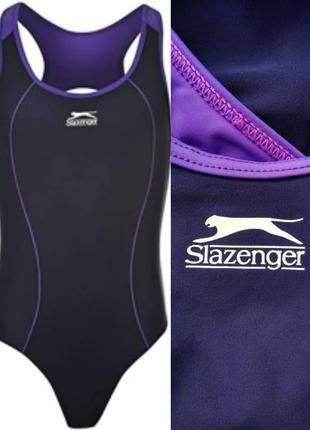 Качественный детский купальник slazenger/цельный купальник для бассейна для девочки 11-12 лет