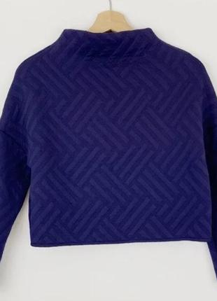 Стеганый укороченный топ, кофта с открытыми плечами и высоким воротником zara w/b collection