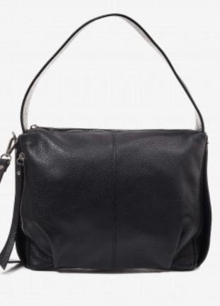 Мягкая кожаная сумка чёрная сумка из мягкой кожи итальянская сумка чёрная5 фото