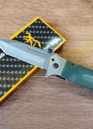 Складной нож browning cy-061gn tanto с клипсой и темляком