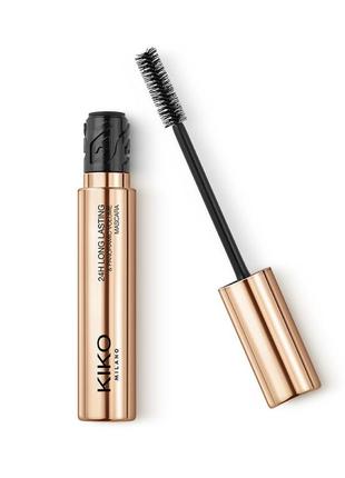 Туш для вій kiko milano 24h long lasting panoramic volume mascara. туш клік кіко