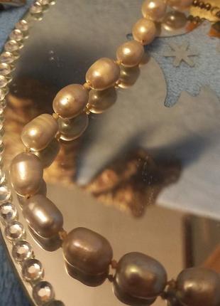 Вінтажне колье- намисто із натуральних перлів. англія.3 фото