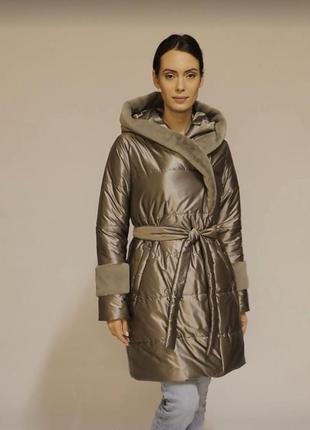 Альберто бини пальто женское зимнее бежевое пальто миди альберто бини5 фото