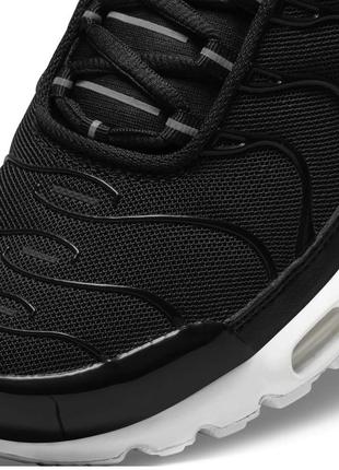 Чоловічі кросівки найк чорні nike air max tn black white / мужские кроссовки найк тн  чёрные с белым10 фото