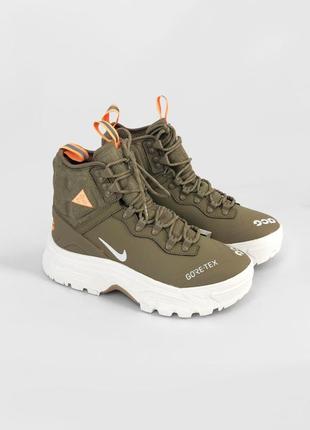 Чоловічі термо кросівки найк nike acg air zoom gaiadome gore-tex beige