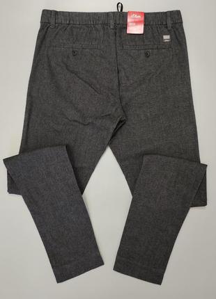 Мужские стильные зауженные брюки брюки брюки slim fit s.oliver, р.m/l6 фото