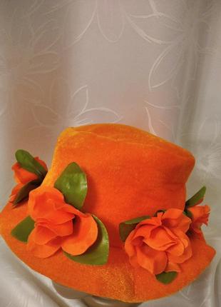 Капелюшок капелюх шляпка апельсинка мандаринка панночки панянки  принцеси2 фото