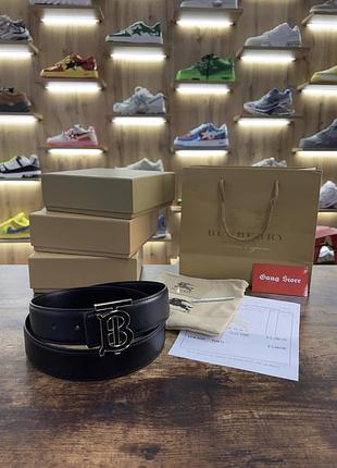 Ремінь burberry logo black / gold