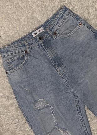 Джинсы zara рваные с дырками