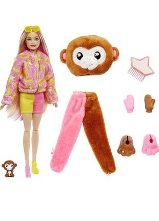 Barbie cutie reveal monkey барбы барби костюм обезьяна кукла кукла3 фото