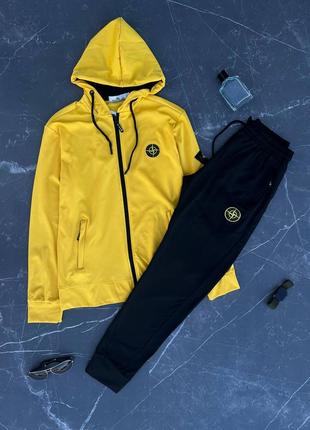 Спортивный костюм stone island желтый5 фото