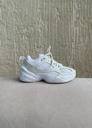 Красивейшие женские кроссовки nike m2k tekno phantom summit white бежевые с белым8 фото