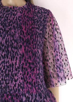 Новая красивая брендовая блузка "next" цветной леопардовый принт. размер uk18/eur46.2 фото