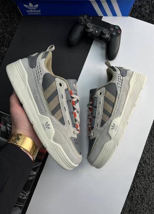 Чоловічі сірі кросівки на весну в стилі adidas adi2000 🆕 замшеві кеди адідас