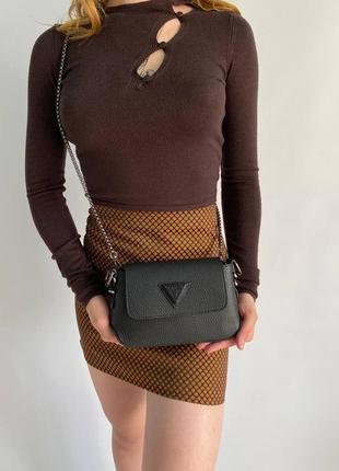 Женская сумка guess mini black топ качество