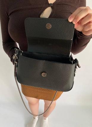 Женская сумка guess mini black топ качество3 фото