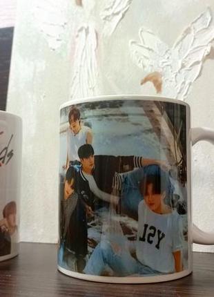 Чашка біла з  stray kids k-pop стрей кідс кей поп5 фото