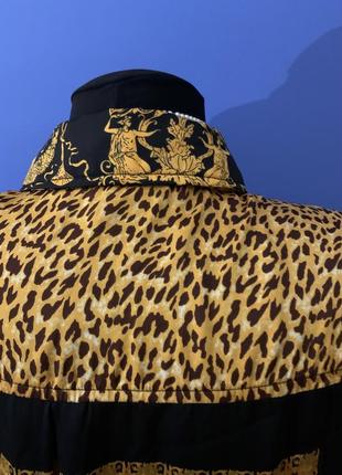Леопардовая атласная рубашка барокко рама картины4 фото