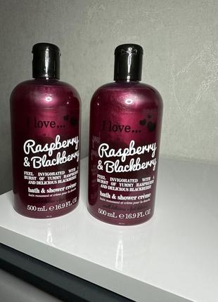 Крем для ванни та душу i love... raspberry &amp; blackberry 500мл1 фото